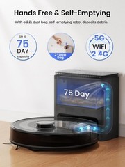 Lefant Lidar Robot Vacuum And Mop Combo75-Days Self-Emptying6000Pa Powerful