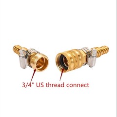 Maofa Metal Garden Hose Repair Connector End Male Female 2UNFM, Gold