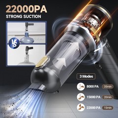 Car Vacuum Portable Cordless, Foldable Handheld Vacuum with Brushless Motor, …