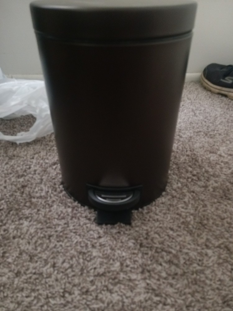 Bronze SS 1.3 Gallon Metal Bathroom Waste Basket