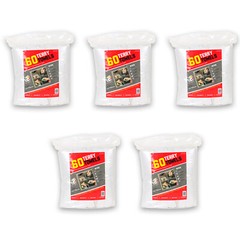 Case of 300 Terry Towels – 5 Bags of 60 All Purpose Cleaning Grade Rags – White