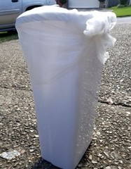 100 Pack White Trash Bags 40-46 Gallon 48″x40″ – 4 Rolls of 25 – Can Liners