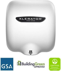 XLERATOR XL-BW Automatic High Speed Hand Dryer with White Thermoset Cover 12.5 A