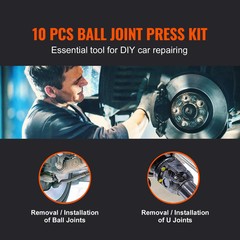 10-Piece Ball Joint C-Press Kit for 2WD & 4WD Vehicle Maintenance