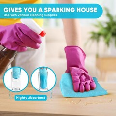 Orighty 24 Pack Lint Free Microfiber Cleaning Cloths 12×11 Inch