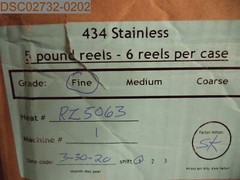QTY = 6 REELS: GMT Fine 434 Stainless 5lb Reels, 161060-P, 073078161010