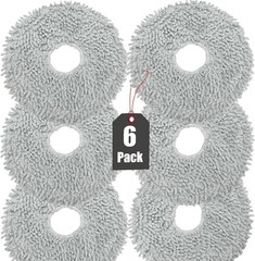 6 Pack Mop Cloth Pads Replacement for Dreame L10s Ultra / 6 pack mops, Grey