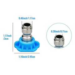 7 Pcs 7 Color Pressure Washer Spray Nozzle Tips 1/4 Inch 0.9 inches, Colour