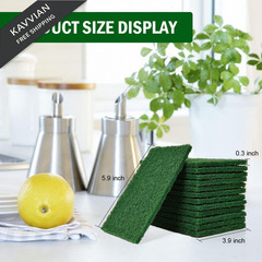 YoleShy 20 PCS Scouring Pad, Dish Scrubber Pads, 4.5 x 6 inch 20 Pcs