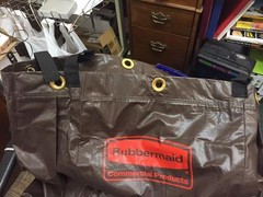 2x RUBBERMAID VINYL REPLACEMENT BAG Brown Maid Cart Zippered housekeeping hotel