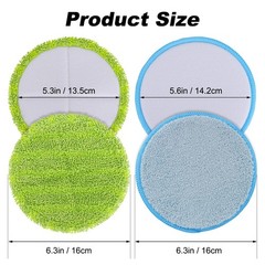 Greesuit Electric Mop Pads 6.3Inch Floor Cleaning Round Spin Mop Pads For