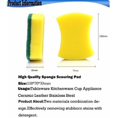 Kitchen Cleaning Sponge,Eco Non-scratch for 24 Count (Pack of 1), 24pcs