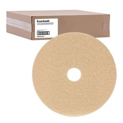 5 PCS 20 Inch Diameter Tan Burnishing Floor Machine Pads Cleaning Supplies