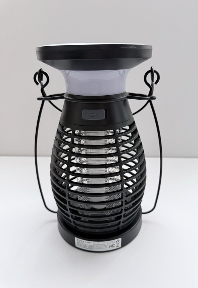 Solar Bug Zapper Mosquito Killer UV Light Camping Lantern USB Rechargeable