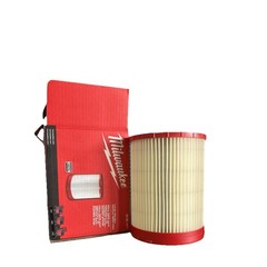 Milwaukee HEPA Wet/Dry Vacuum Filter 49-90-1977 Easy Twist Lock, Washable