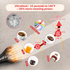 Upholstery Carpet Cleaner, MUJERBAY 17.5*12.9*7.5 inch, Stainless Black