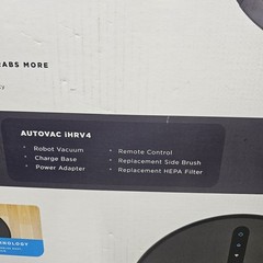 iHome iHRV4 AutoVac Robot Vacuum Home Mapping 2hr Run Time 2000pa Suction New