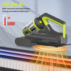 Mattress Vacuum Cleaner, 15Kpa Strong Suction Bed Vacuum with 273nm UV-C Light