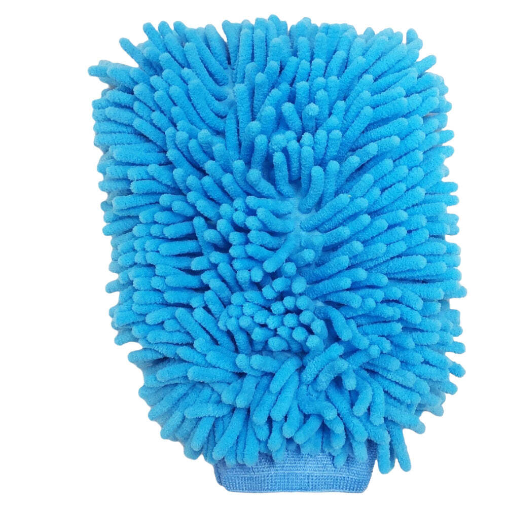 LT. BLUE Microfiber Car Kitchen Household Wash Washing Cleaning Glove Mit New