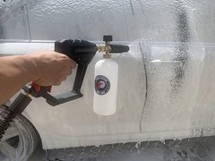 Tool Daily Short Pressure Washer Gun with Foam Cannon, 1/4 Black, Red, White