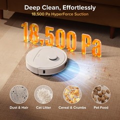 roborock Qrevo S Pro Robot Vacuum and Mop, 18,500Pa Suction, White