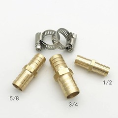 5 Pcs 1/2″ Garden Hose Connector Fittings 1/2 Inch, Brass
