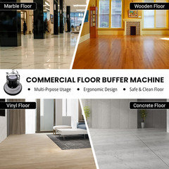 13″ Heavy-Duty Multi-Functional Floor Buffer Polisher Machine – Clean, Buff, Scr