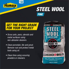 Fine Grade #0 Steel Wool (12-Pad) – Perfect for Cleaning, Polishing, & Scrubbin