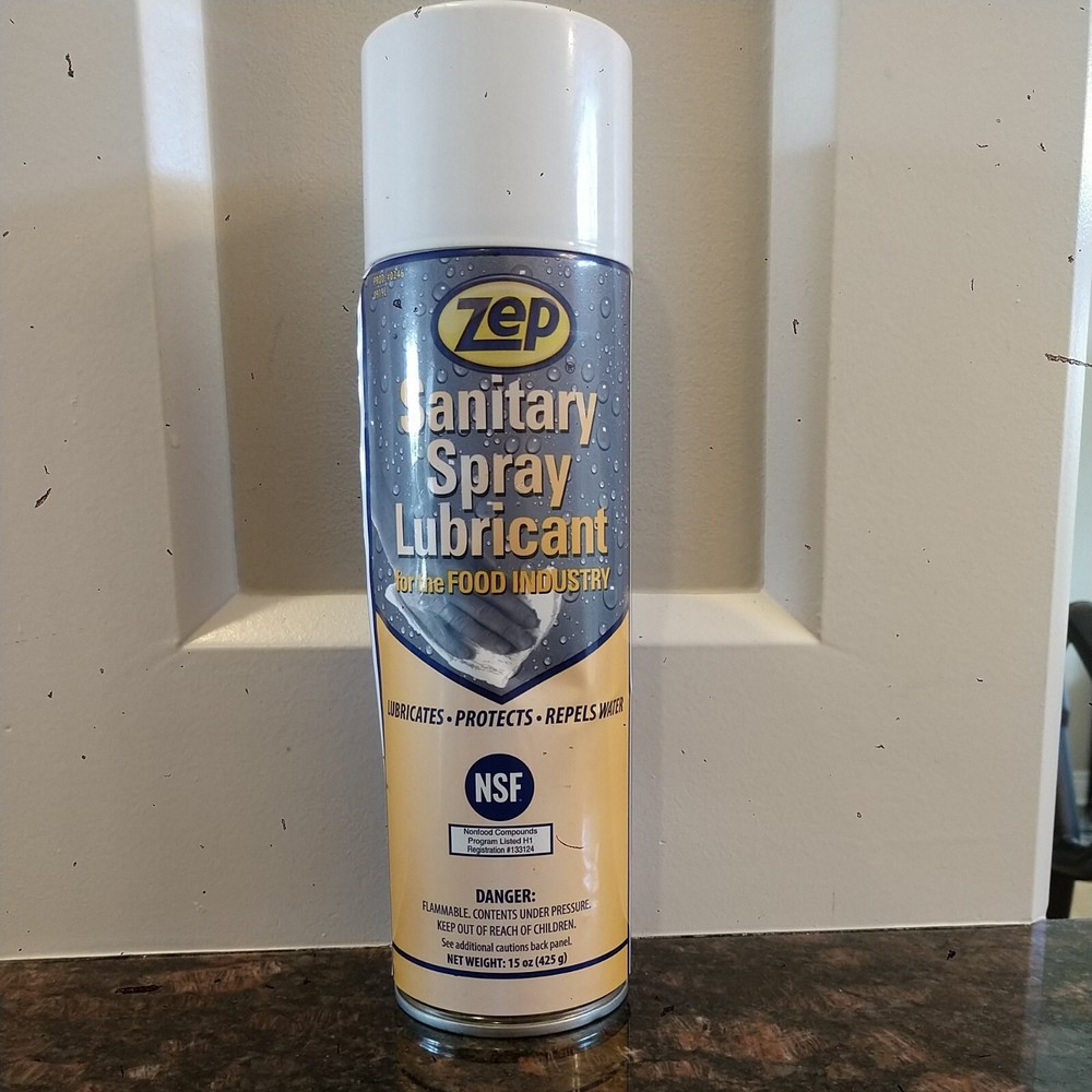 Zep Sanitary Spray LUBRICANT for The Food Industry NSF Protests,Repels Water