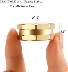 4 PCS 3/4″Garden Hose End Caps,Brass Garden Cap Male 4 Pack, Cap&Plug