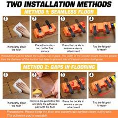 Floor Gap Fixer Tool with Dual Vacuum Suction Cups,Tool to Fix Orange