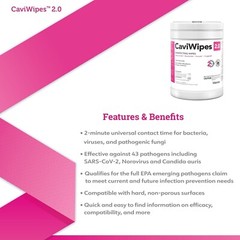 6 Pack Metrex Caviwipes Disinfecting Wipes Large 160 Count 6″ x 6.75″ EXP-2027