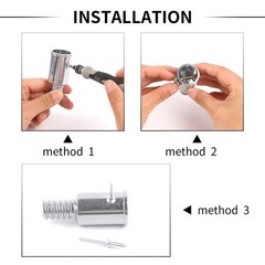 2 Pcs Threaded Tip Replacement,Ultra Repair 1″ (2.5cm), Silver