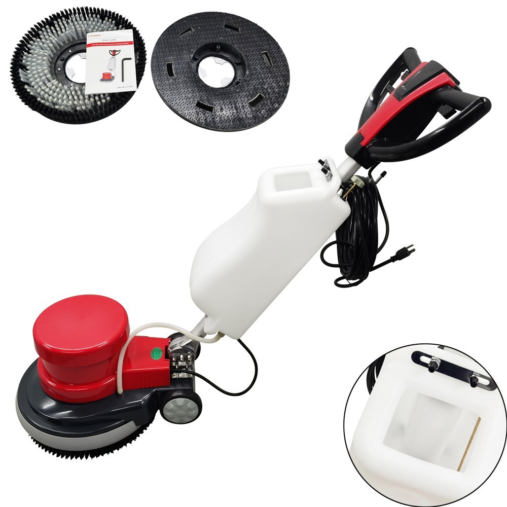 110V 17″ Floor Scrubber Buffer Polisher Carpet/Floor Cleaning＆Polishing Machine