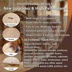 Hupeyna Wood Furniture Repair Kit, 21 Pcs Touch Up Putty, 12 Color