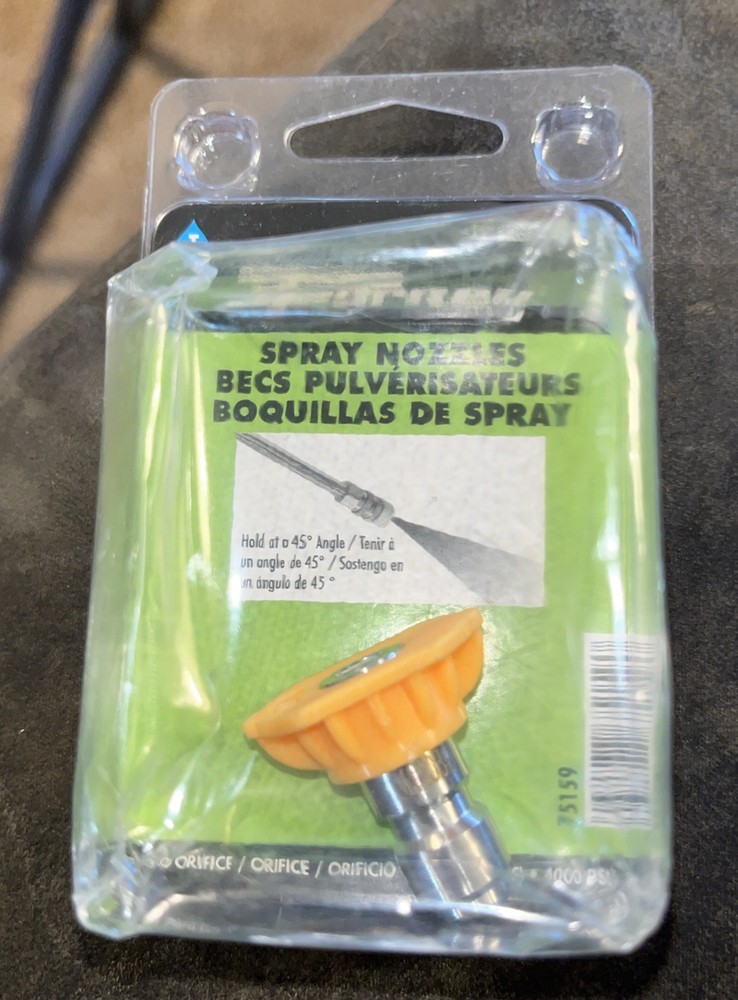 Forney 75159 Yellow 4000 PSI 15 Degree Pressure Washer Spray Nozzle 3.0 Orifice