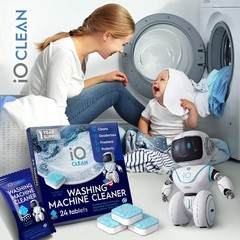 iO CLEAN Washing Machine Cleaner Descaler Tablets, 24 1 Count (Pack of 24)
