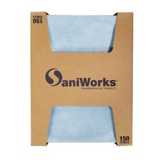 HOSPECO NF310QCBA 13″ x 21″ 1-Ply Deluxe Foodservice Wiper – Blue (150/CT) New