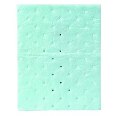 Brady Sorbent Pad, 5 gal, 7 1/2 in x 10 in, Harsh Chemicals, Green, 100 PK