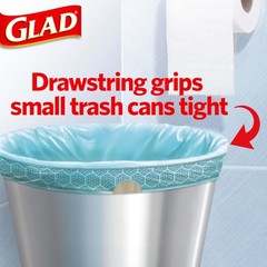 Glad Small Trash Bags 4 Gallon Febreze Beachside Breeze Garbage Bags Odor