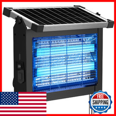 Zechuan Solar Bug Zapper Outdoor 4500V Mosquito Zapper Waterproof Panel Sensor