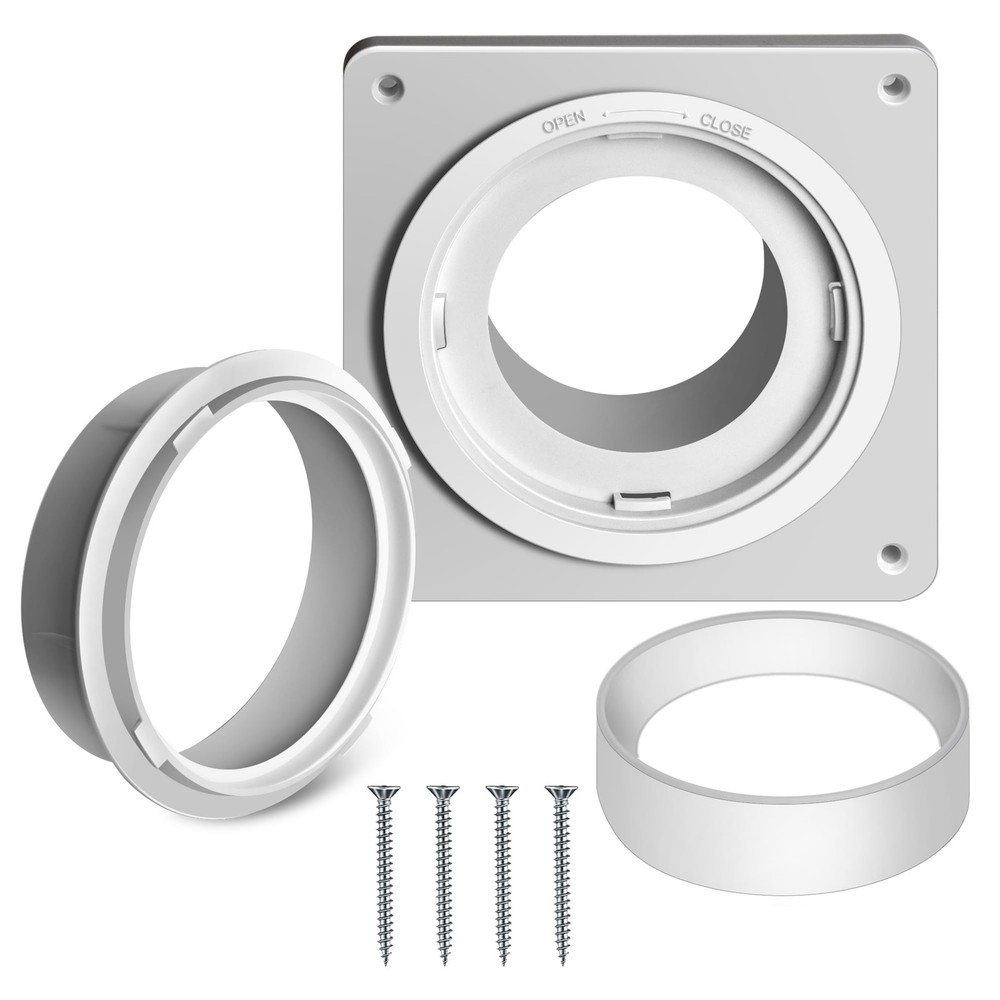 Senshare Dryer Vent Connector Kit, Wall Plate with Quick No hoses