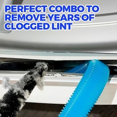 Holikme 2 Pieces Dryer Vent Cleaner Kit, Lint 2 Count (Pack of 1), Blue