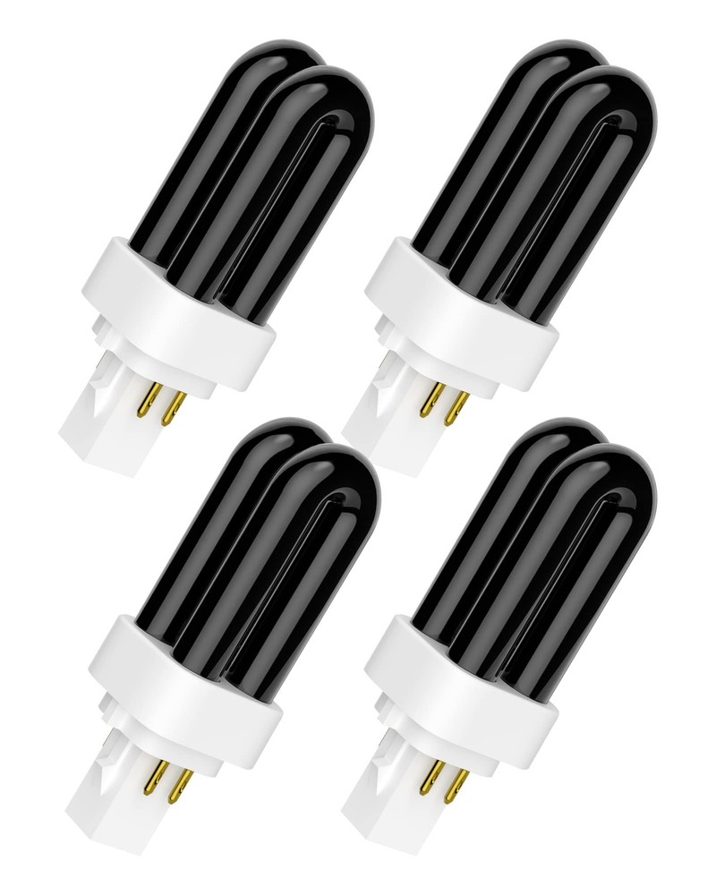 Dichroma 41050 7W Replacement Bulbs Compatible with Dynatrap 4 Pack, Black