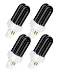 Dichroma 41050 7W Replacement Bulbs Compatible with Dynatrap 4 Pack, Black