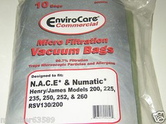 N.A.C.E. Numatic Henry and James Micro Commercial 604015 200 225 235 250 RSV130