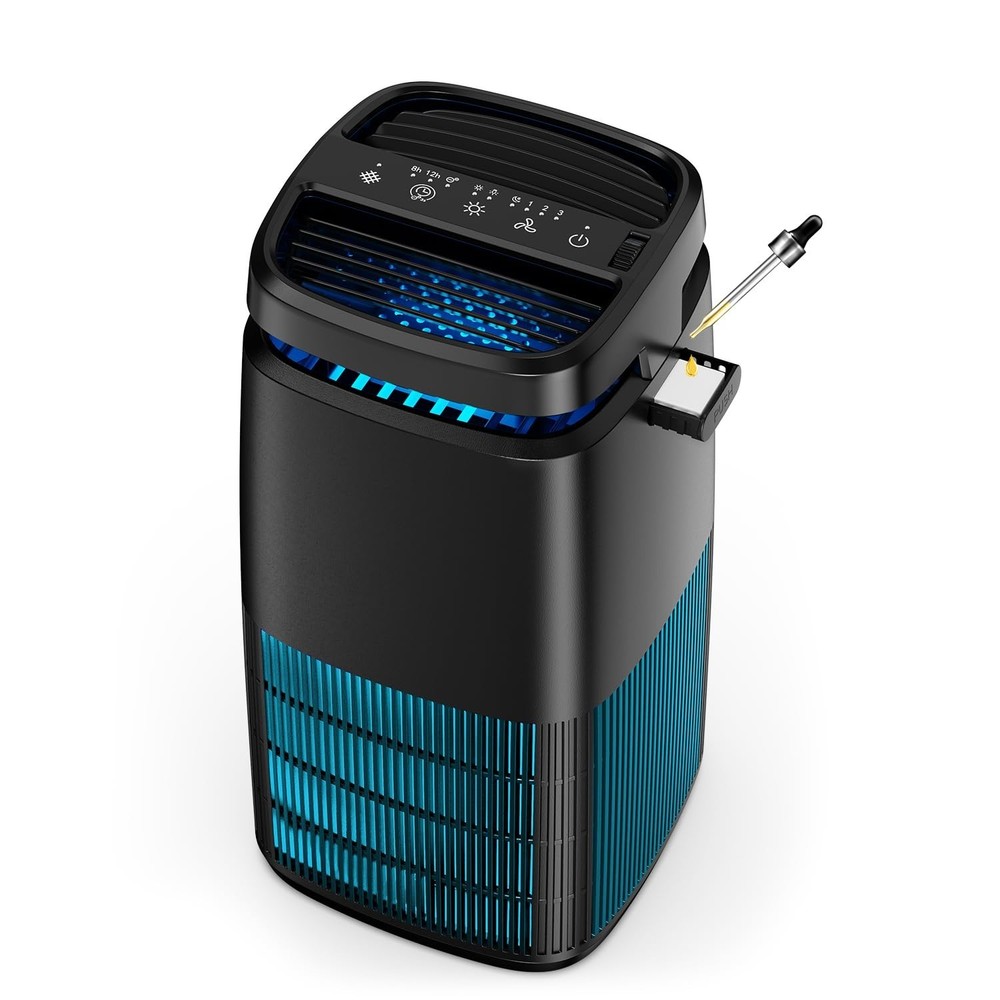 POMORON 4-in-1 Air Purifiers for Home, Air Ionizer Negative Ion Generator, Tr…
