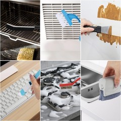Window Cleaner Set, 17Pcs Door Tracks Groove Crevice Cleaning Colors
