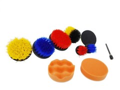 Drill Brush Attachment Set Scrubber Pads Cleaning Grout Bathtub Sink Carpet