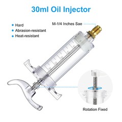 Oil & Dye Injector 30ml/1oz Car Air Conditioning Adapter R134A Quick Coupler